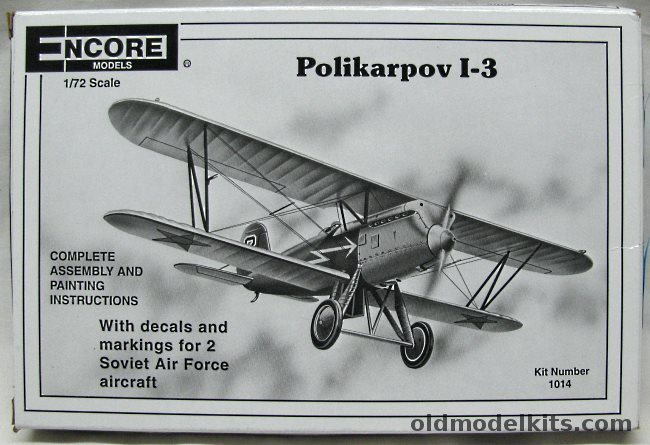 Encore 1/72 Polikarpov I-3, 1014 plastic model kit